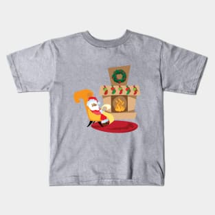 African American Santa sitting Kids T-Shirt